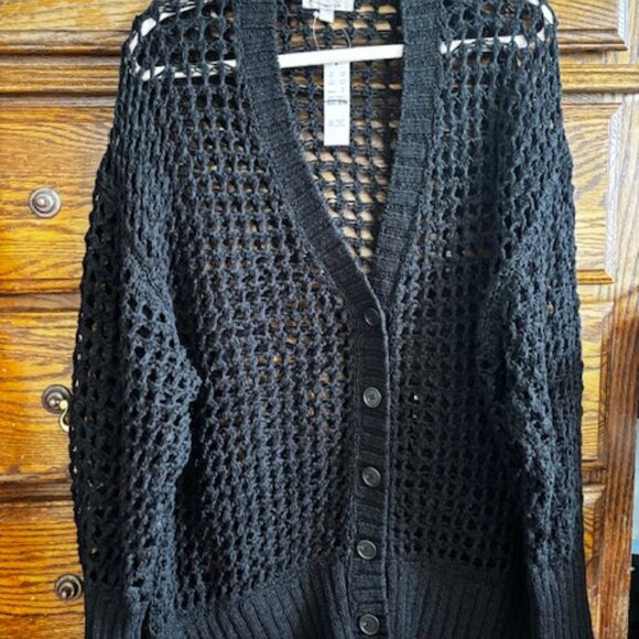 J. Crew Montauk Relaxed Cardigan in Black - Picture 3 of 5